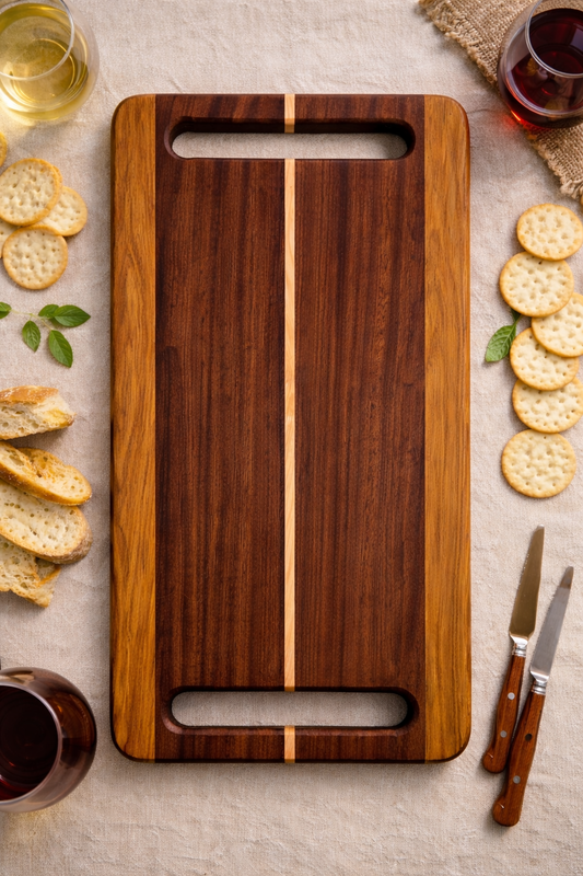Handcrafted Sapele & Canary Wood Charcuterie Board