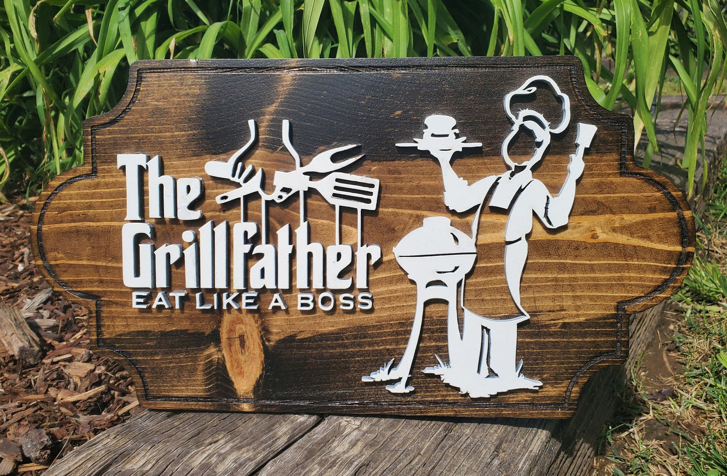 The Grillfather Wood Sign