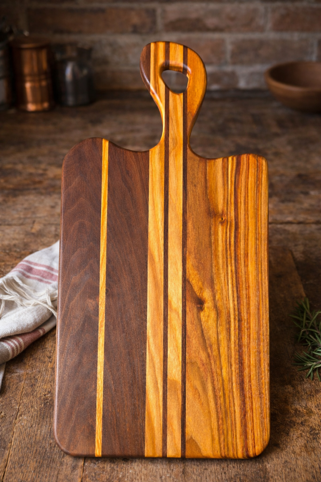Handcrafted Walnut & Canary Wood Charcuterie Board - FREE SHIPPING