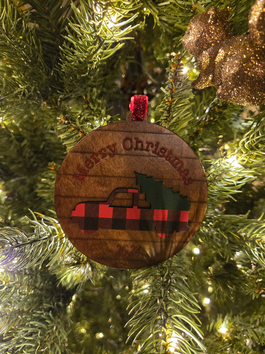 Old Fashion Christmas Truck Ornament