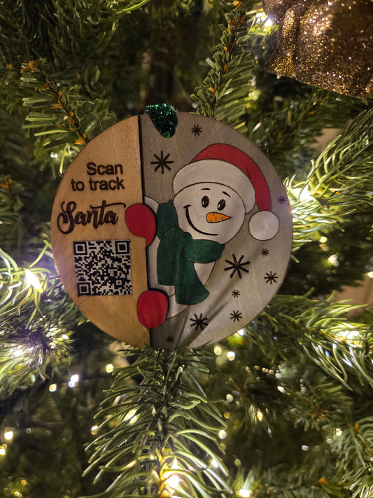 Snowman Santa Tracker Ornament