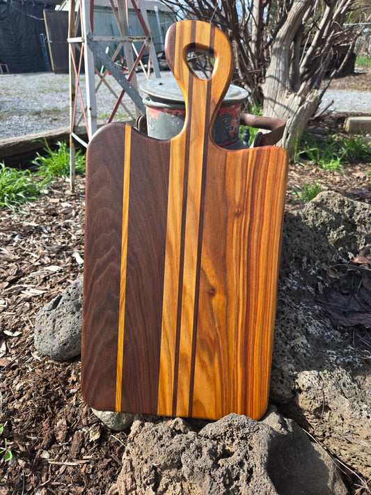 Handcrafted Walnut & Canary Wood Charcuterie Board - FREE SHIPPING