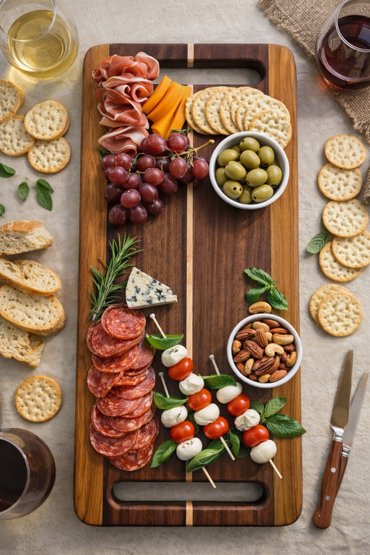Handcrafted Sapele & Canary Wood Charcuterie Board