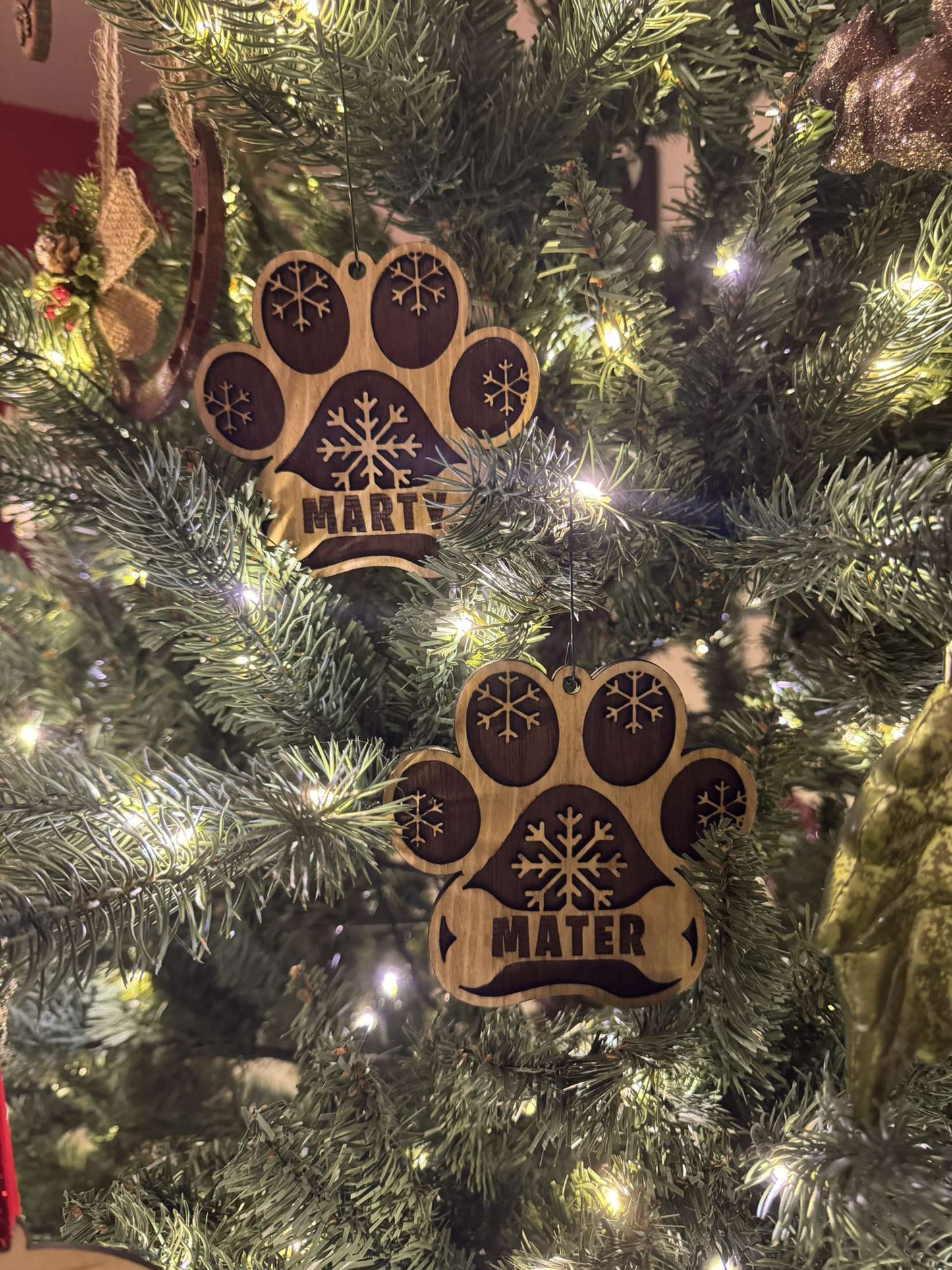 Dog Paw Customized Ornament