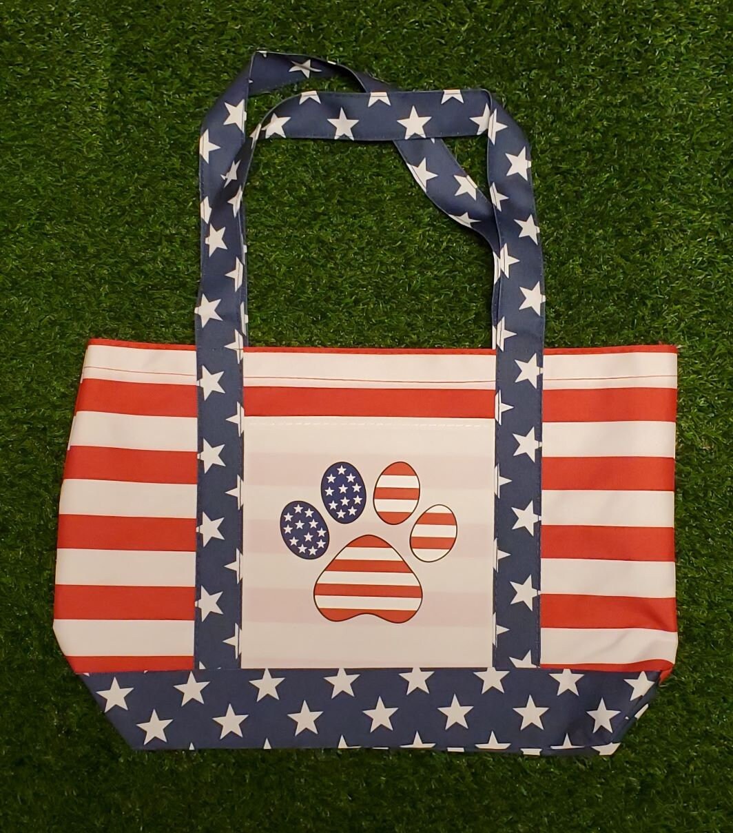 Americana Beach Tote Bag w/ Patriotic Designs