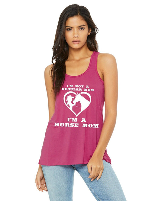 Horse Mom Flowy Racer Back Tank or T-Shirt