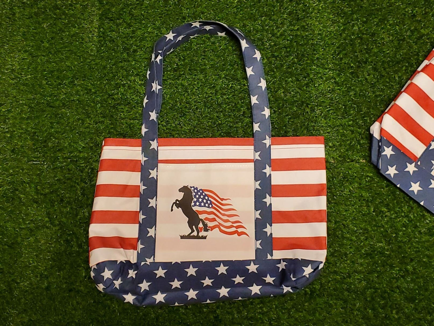 Americana Beach Tote Bag w/ Patriotic Designs